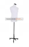 Busto uomo tessuto bianco con base taylor nera