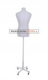 Busto uomo Total Gray con base taylor grigio chiaro