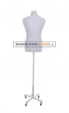 Busto uomo Total Gray con base taylor grigio chiaro