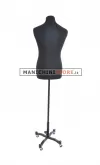 Busto uomo tessuto nero con base taylor nera