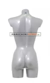 Busto manichino donna verniciato argento