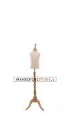 Busto bambino 1 anno con base treppiede barocco frassino