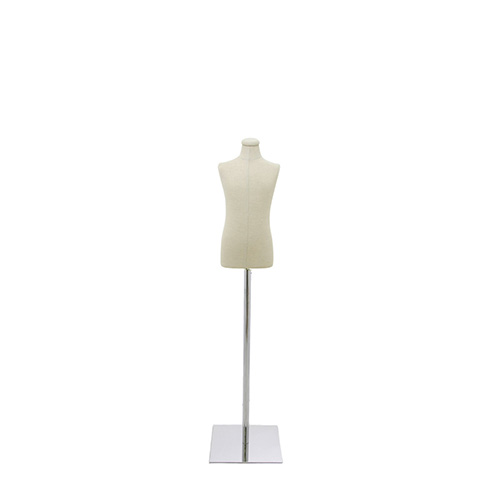 Busto bambino in Lino 6-8 anni con base quadra cromata
