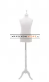 Busto bambino 10-12 anni con base treppiede barocco bianco