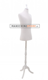 Busto bambino 13-14 anni con base treppiede barocco bianco