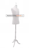 Busto bambino 13-14 anni con base treppiede barocco bianco