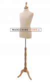 Busto bambino 13-14 anni con base treppiede barocco frassino