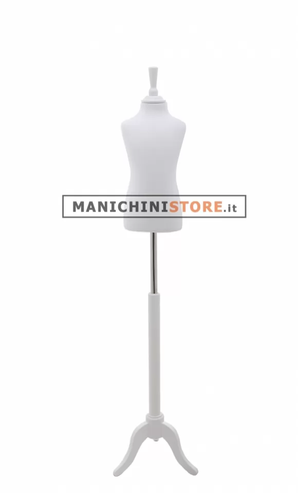 Busto bambino 3-4 anni con base treppiede bianca