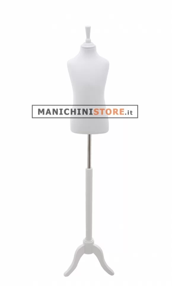 Busto bambino 6-8 anni con base treppiede bianca