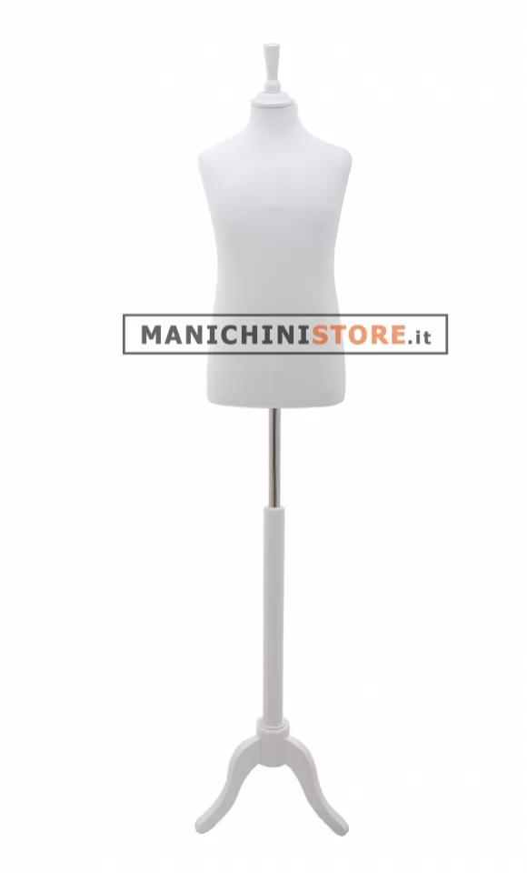 Busto bambino 10-12 anni con base treppiede bianca