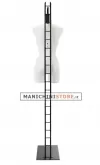 Busto manichino donna precolorato bianco con base a scaletta