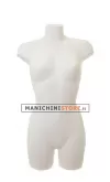 Busto manichino donna in plastica bianca
