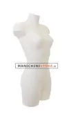 Busto manichino donna in plastica bianca