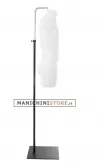 Busto manichino uomo precolorato bianco con base con attacco collo
