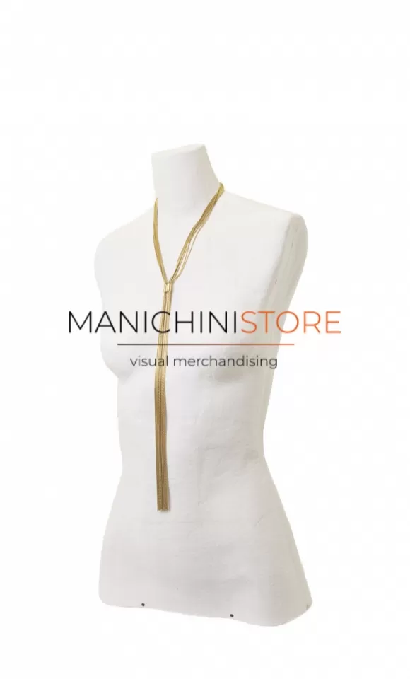 Busto display donna da banco in cartapesta - bianco