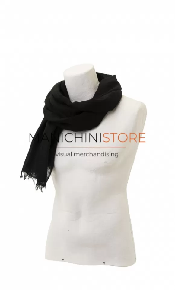 Busto display uomo da banco in cartapesta - bianco