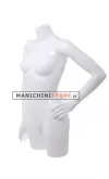Busto manichino donna bianco lucido con braccia