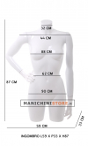 Busto manichino donna bianco lucido con braccia N17