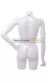 Busto manichino donna bianco lucido con braccia