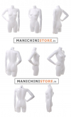 Busto manichino donna bianco lucido con braccia N17
