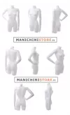 Busto manichino donna bianco lucido con braccia N17