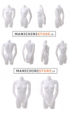 Busto manichino donna bianco lucido con braccia
