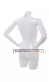 Busto manichino donna bianco lucido con braccia N3