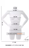 Busto manichino donna bianco lucido con braccia N3