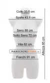 Busto manichino donna Coppa C - Tg. 3&deg;