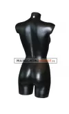 Busto manichino culturista donna nero senza base