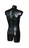 Busto manichino culturista uomo nero senza base
