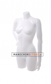 Busto manichino donna bianco lucido con braccia N17