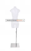 Busto manichino donna opale lucido con base cromata