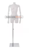 Busto manichino donna con braccia snodabili N1 e base cromata