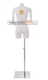 Busto manichino donna con braccia snodabili N1 e base cromata