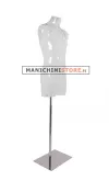 Busto manichino uomo trasparente NEW completo di base