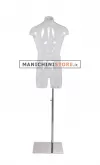 Busto manichino uomo trasparente NEW completo di base