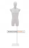 Busto manichino uomo con testa a uovo