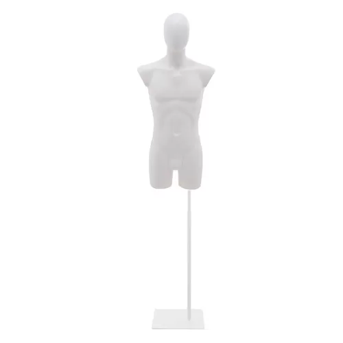 Busto manichino uomo con testa a uovo