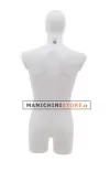 Busto manichino uomo bianco con testa a uovo