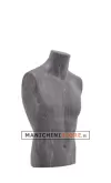 Busto uomo da banco rivestito in cartapesta Antracite