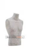 Busto uomo da banco rivestito in cartapesta Cemento