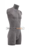Busto uomo da banco con gambe rivestito in cartapesta Antracite
