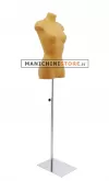 Busto donna rivestito in cartapesta Ocra con base