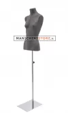 Busto donna rivestito in cartapesta Antracite con base