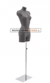 Busto donna con gambe rivestito in cartapesta Antracite