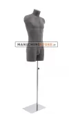 Busto uomo con gambe rivestito in cartapesta Antracite