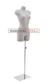 Busto donna con gambe rivestito in cartapesta Cemento