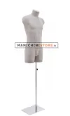Busto uomo con gambe rivestito in cartapesta Cemento