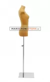 Busto donna rivestito in cartapesta Ocra con base